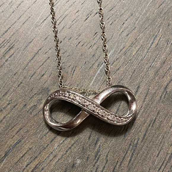 Authentic ZALES Diamond & Sterling Silver Necklace - Picture 2 of 6